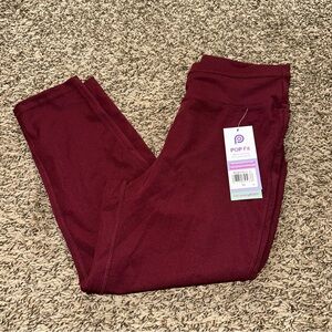 POP Fit Kids Burgundy Leggings